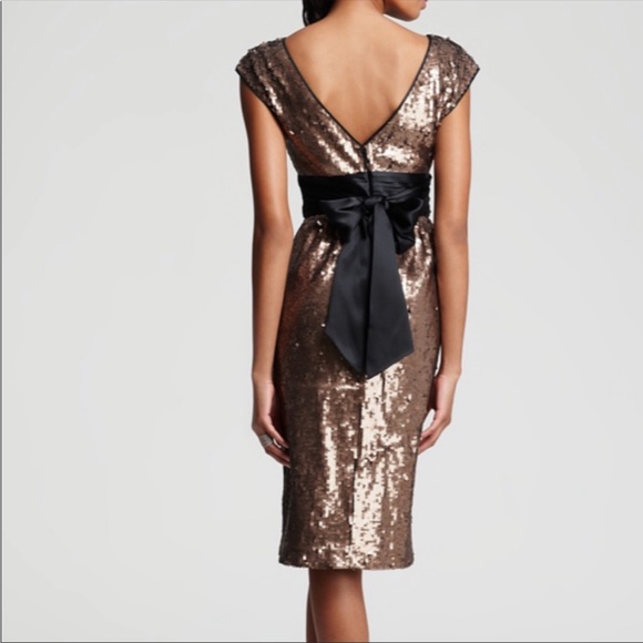 BCBG Bronze Midi Sequin Dress - Picture 2 of 7